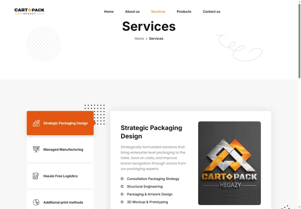 Design and manufacturing services — real screen