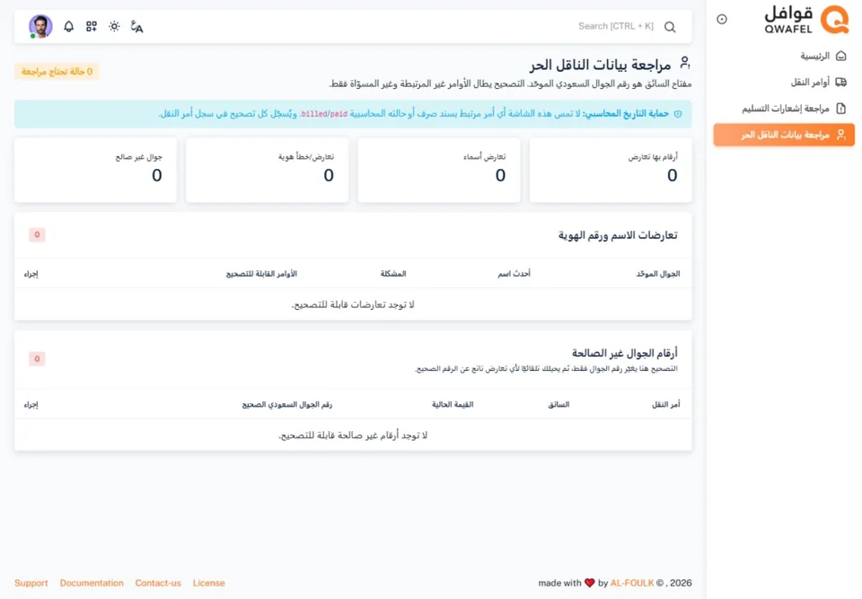 Freelance carrier ID review— real screen